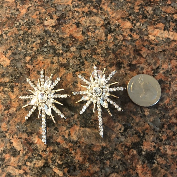 Crystal Starburst Earrings - Picture 7 of 7
